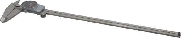 TESA Brown & Sharpe - 0" to 12" Range, 0.001" Graduation, 0.1" per Revolution, Dial Caliper - Black Face, 2-1/2" Jaw Length - Eagle Tool & Supply