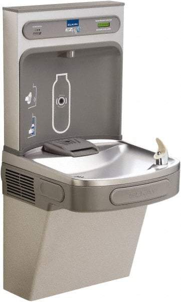 ELKAY - Barrier Free Wall Mounted Water Cooler & Fountain - In-Wall, 20 to 105 psi, 0.20 hp, Stainless Steel - Eagle Tool & Supply
