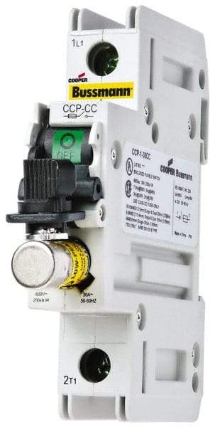 Cooper Bussmann - 1 Phase, 80VDC, 1 Pole, Open Fused Cam & Disconnect Switch - 1 Wire - Eagle Tool & Supply