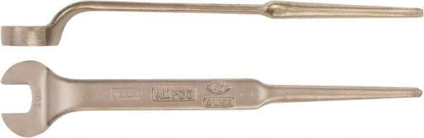 Ampco - 1-1/4" Nonsparking Standard Spud Handle Open End Wrench - Single End, Plain Finish - Eagle Tool & Supply