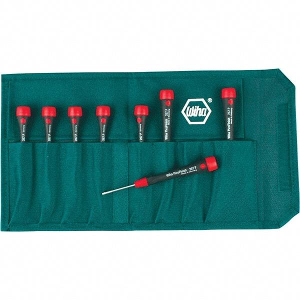 Wiha - 8 Piece Torx Screwdriver Set - Bit Sizes: Torx T1, T2, T3, T4, T5, T6, T-7 & T-8 - Eagle Tool & Supply