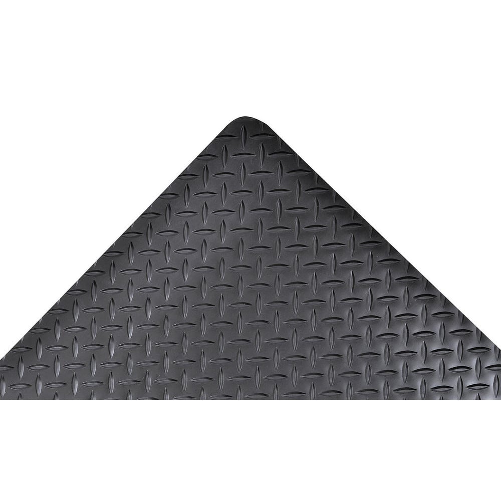 Anti-Fatigue Mat: 900.0000″ Length, 36.0000″ Wide, 1″ Thick, Vinyl, Beveled Edge, Heavy Duty Diamond Plates, Gray, Dry