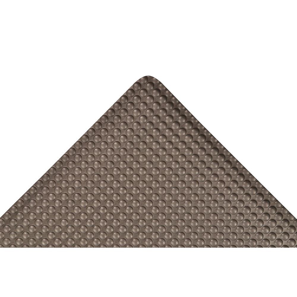 Anti-Fatigue Mat: 900.0000″ Length, 48.0000″ Wide, 1/2″ Thick, Vinyl, Beveled Edge, Heavy Duty Bubbled, Black, Dry