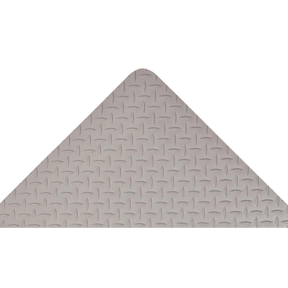 Anti-Fatigue Mat: 900.0000″ Length, 60.0000″ Wide, 9/16″ Thick, Vinyl, Beveled Edge, Heavy Duty Diamond Plates, Black & Yellow, Dry