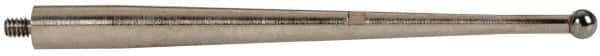 TESA Brown & Sharpe - 2mm Ball Diam, Carbide, Ball Test Indicator Contact Point - 1-1/2" Contact Point Length, Use with Brown & Sharpe TESATAST Dial Test Indicators - Eagle Tool & Supply