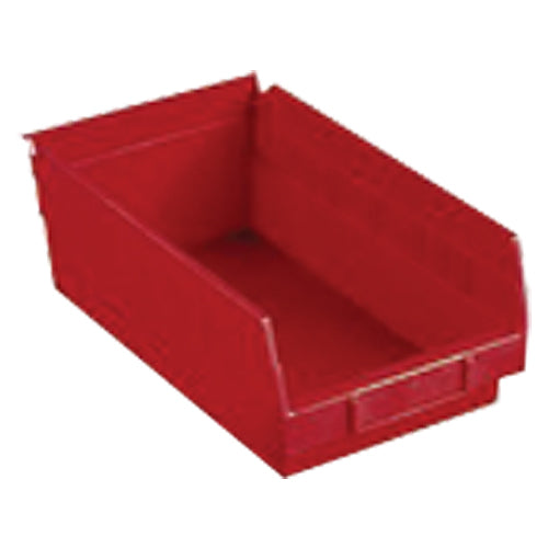 6 5/8″ × 23 5/8″ × 4″ - Red Economy Shelf Bin - Eagle Tool & Supply