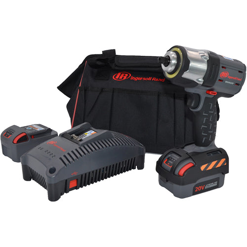 W5133P-C1D2-K22 20V Mid-torque 3/8″ Drive Cordless Impact Wrench Kit, Hazardous Environment, 550 ft-lbs Nut-busting Torque, 2 Batteries and Charger, Pin Retainer, Standard Anvil