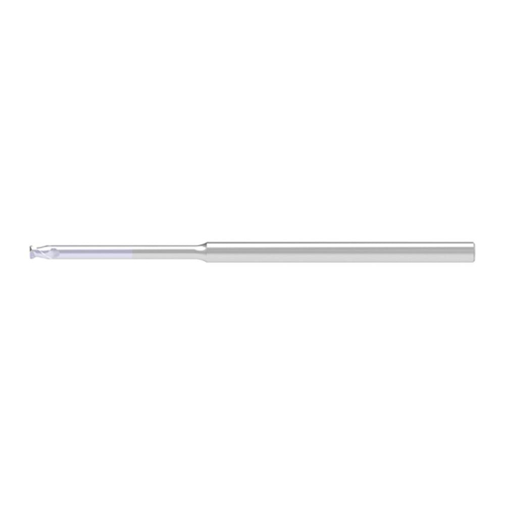 Corner Radius End Mill: 3.00 mm Dia, 3.00 mm LOC, 0.30 mm Radius, 2 Flute, Solid Carbide