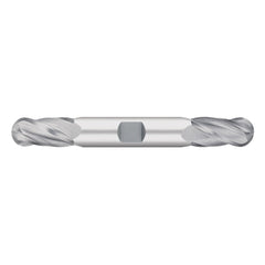 Ball End Mill: 7/32" Dia, 9/16" LOC, 4 Flute, Solid Carbide