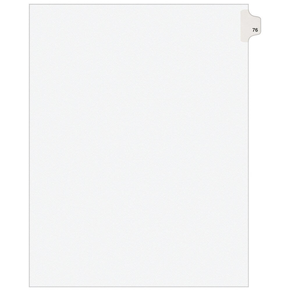 11 x 8 1/2" 76" Label, 25 Tabs, Unpunched, Preprinted Tab Dividers