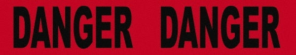 Barricade Tape: Black & Red,  Message:" Danger", 3.0000" Width, 1000.00' Length