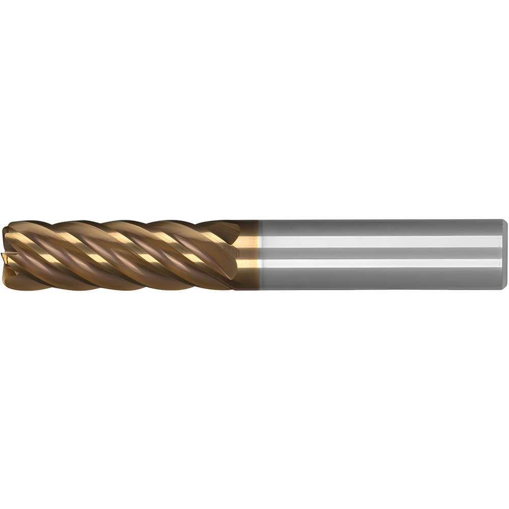 Corner Radius End Mill: 3/4" Dia, 2" LOC, 0.0600" Radius, 6 Flute, Solid Carbide