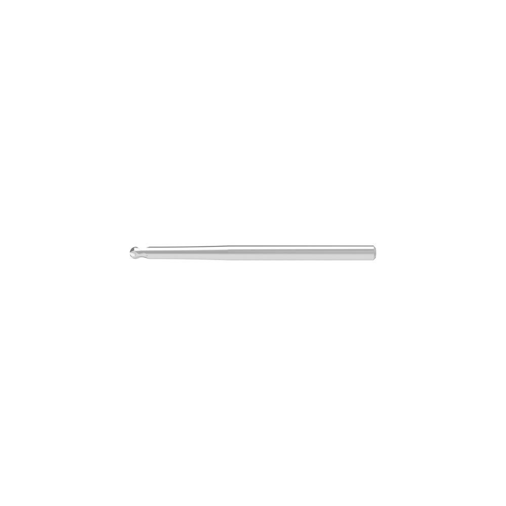 Ball End Mill: 8.00 mm Dia, 7.00 mm LOC, 2 Flute, Solid Carbide