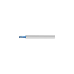 Ball End Mill: 2.00 mm Dia, 1.60 mm LOC, 2 Flute, Solid Carbide