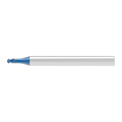 Ball End Mill: 0.50 mm Dia, 0.40 mm LOC, 2 Flute, Solid Carbide