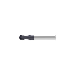 Ball End Mill: 1.50 mm Dia, 3.00 mm LOC, 2 Flute, Solid Carbide