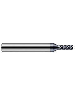 ‎3/32″ Cutting Dia. × 1/4″ Shank Size × 0.279″ LOC × 2-1/2″ OAL, 5 Flute, Carbide, AlTiN Nano, 1/64″ Corner Radius End Mill