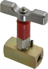 Value Collection - 1/4" Pipe, Inline Soft Seat Needle Valve - FNPT x FNPT Ends, Alloy Valve, 6,000 Max psi - Eagle Tool & Supply
