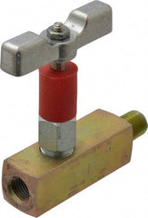 Value Collection - 1/4" Pipe, Inline Soft Seat Needle Valve - MNPT x FNPT Ends, Alloy Valve, 6,000 Max psi - Eagle Tool & Supply