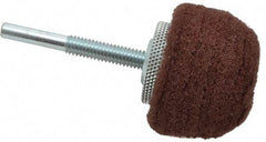 Superior Abrasives - 2" Diam x 2" Thick, Mounted Polishing Wheel - Fine Grade, 1/4" Shank Diam - Eagle Tool & Supply