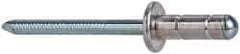 RivetKing - Size 84-86 Dome Head Aluminum Multi Grip Blind Rivet - Steel Mandrel, 0.156" to 3/8" Grip, 0.511" Head Diam, 0.257" to 0.261" Hole Diam, 0.59" Length Under Head, 1/4" Body Diam - Eagle Tool & Supply