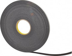 3M - 1/2" x 36 Yd Rubber Adhesive Double Sided Tape - 1/16" Thick, Black, Polyethylene Foam Liner, Continuous Roll, Series 4466B - Eagle Tool & Supply