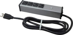 Wiremold - 4 Outlets, 120 Volts, 15 Amps, 6' Cord, Power Outlet Strip - Free Hanging Mount, 5-15 NEMA Configuration, 9-1/4" Strip, cULus Listed - Eagle Tool & Supply