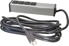 Wiremold - 4 Outlets, 120 Volts, 15 Amps, 15' Cord, Power Outlet Strip - Free Hanging Mount, 5-15 NEMA Configuration, 9-1/4" Strip, cULus Listed - Eagle Tool & Supply