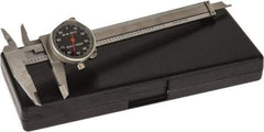 Value Collection - 0" to 4" Range, 0.001" Graduation, 0.1" per Revolution, Dial Caliper - Black Face, 1.18" Jaw Length - Eagle Tool & Supply