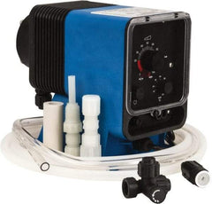 Pulsafeeder - 120/230 Volt, 100 psi, 5 GPH, Electronic Metering Pump - 10.2 Inch Long x 6.1 Inch Wide x 11.3 Inch High - Eagle Tool & Supply