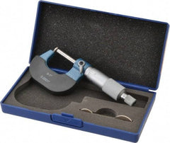 Value Collection - 1 Inch Measurement Range, 0.0001 Inch Graduation, Barrel Anvil, Ratchet Stop Thimble, Mechanical Tube Micrometer - Accurate Up to 0.0001 Inch, Accurate Up to 0.0001 Inch, Enamel Finish, Carbide - Eagle Tool & Supply