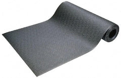 Wearwell - 60' Long x 3' Wide, Dry Environment, Anti-Fatigue Matting - Black, Vinyl with Vinyl Sponge Base, Rounded on 4 Sides - Eagle Tool & Supply