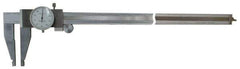 Value Collection - 0", 0.4" (Inside Range)" to 12" Range, 0.001" Graduation, 0.1" per Revolution, Dial Caliper - White Face, 4" Jaw Length - Eagle Tool & Supply