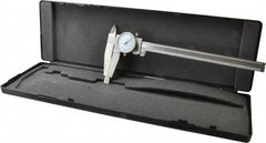 Value Collection - 0" to 8" Range, 0.001" Graduation, 0.1" per Revolution, Dial Caliper - White Face, 3" Jaw Length - Eagle Tool & Supply