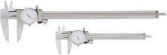 Value Collection - 0 to 6 and 12" Outside Diameter Dial Caliper Set - 0.001" Graduation, 0.1 Range per Revolution, Stainless Steel, White Face - Eagle Tool & Supply