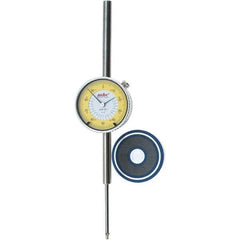 Value Collection - 0.001" Graduation, 2" Max Meas, 0-100 Dial Reading, Dial Indicator & Base Kit - 2-9/32" Dial Diam - Eagle Tool & Supply