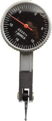 Value Collection - 0.03 Inch Range, 0.0005 Inch Dial Graduation, Horizontal Dial Test Indicator - 1.26 Inch Black Dial, 0-15-0 Dial Reading - Eagle Tool & Supply