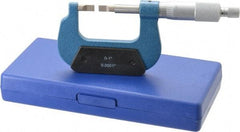 Value Collection - 0" to 1" Mechanical Enamel Coated Blade Micrometer - 0.001" Graduation, 0.0276" Blade Thickness, Ratchet-Friction Thimble - Eagle Tool & Supply