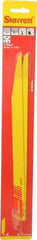 Starrett - 12" Long x 3/4" Thick, Bi-Metal Reciprocating Saw Blade - Tapered Profile, 10 to 14 TPI, Toothed Edge, Universal Shank - Eagle Tool & Supply