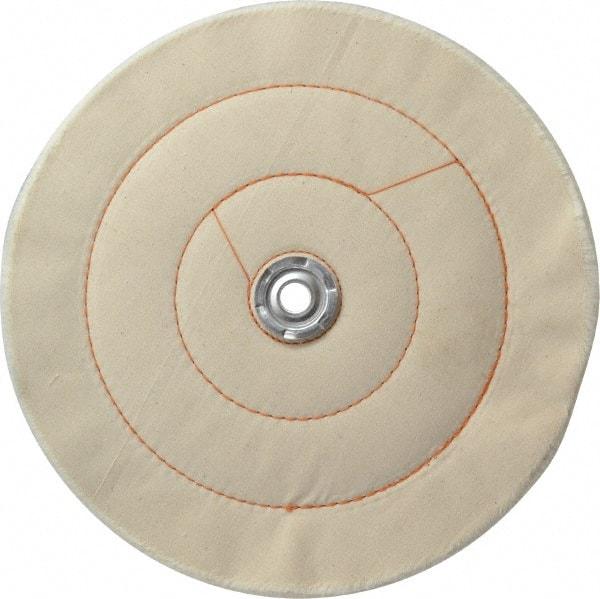 Dico - 10" Diam x 1/2" Thick Unmounted Buffing Wheel - Cushion Sewn, 1" Arbor Hole, Medium Density - Eagle Tool & Supply