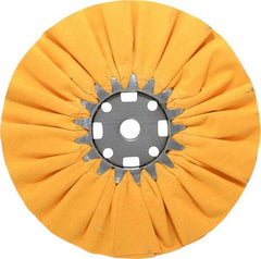 Divine Brothers - 10" Diam x 1/2" Thick Unmounted Buffing Wheel - Ventilated Bias Cut, 3/4" Arbor Hole - Eagle Tool & Supply