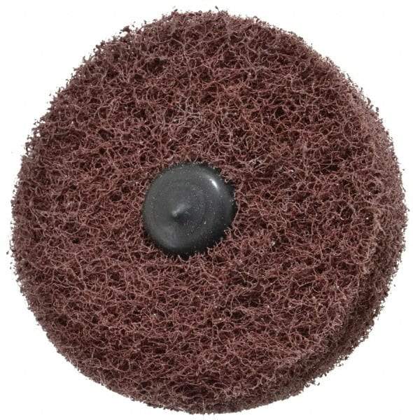 Standard Abrasives - 3" Diam, Medium Mounted Scrubber Buffing Wheel - 2 Ply, Medium Grade, 1/4" Shank Diam, 8,000 RPM - Eagle Tool & Supply