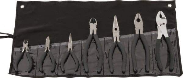 Value Collection - 7 Piece Plier Set - Comes in Plastic Pouch - Eagle Tool & Supply
