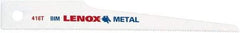 Lenox - 4" Long x 1/2" Thick, Bi-Metal Reciprocating Saw Blade - Straight Profile, 32 TPI, Toothed Edge - Eagle Tool & Supply