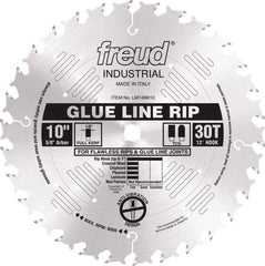 Freud - 10" Diam, 5/8" Arbor Hole Diam, 30 Tooth Wet & Dry Cut Saw Blade - Carbide-Tipped, Standard Round Arbor - Eagle Tool & Supply