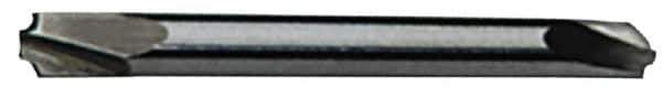 Accupro - 0.035" Radius, 1/8" Mill Diam, 2 Flute Solid Carbide Corner Rounding End Mill - Double End, TiN Finish, 1-1/2" OAL, 1/8" Shank Diam - Eagle Tool & Supply