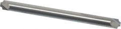 Accupro - 0.031" Radius, 1/8" Mill Diam, 2 Flute Solid Carbide Corner Rounding End Mill - Double End, Uncoated, 1-1/2" OAL, 1/8" Shank Diam - Eagle Tool & Supply