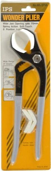 Value Collection - 12" OAL, 2-1/4" Jaw Length x 3-3/4" Jaw Width, 8 Position Tongue & Groove Pliers - Soft Curved Jaws, Standard Head - Eagle Tool & Supply