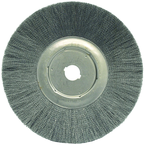 12" Diameter - 1-1/4" Arbor Hole - Crimped Steel Wire Straight Wheel - Eagle Tool & Supply