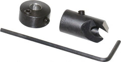 Vernon - 3/8" Cutter Diam, #14 Drill Combatibility, 1/4" Collar Thickness, Adjustable Depth Drill Countersink - Eagle Tool & Supply